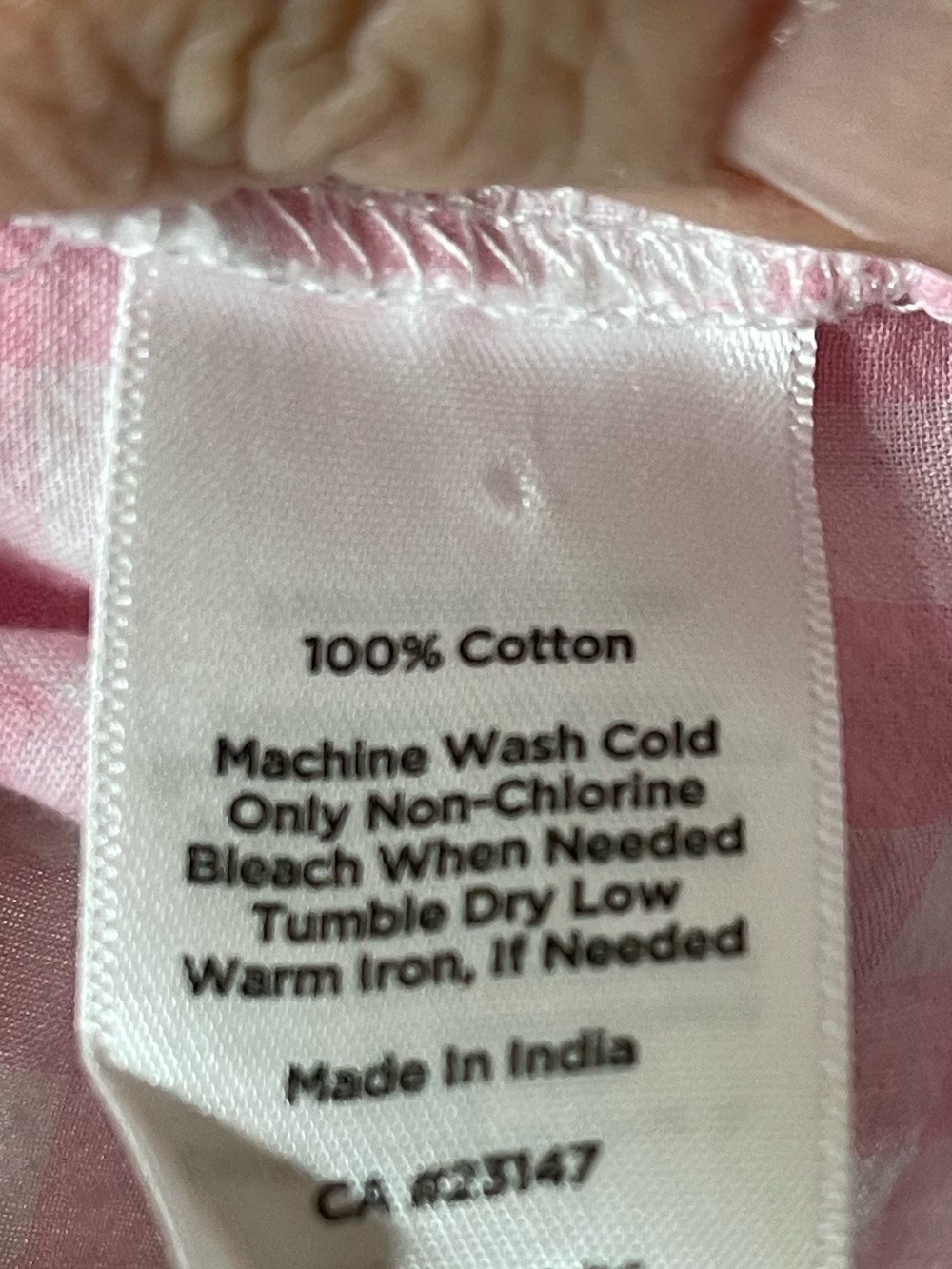 Talbots Pink Gingham Ruffle Button-Front Top Sz XL - Picture 5 of 5